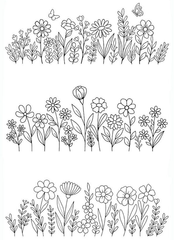 Water Soluble Stabilizer Embroidery Patterns Stick and Stitch Embroider Paper Wash Away Flower Floral Daisy Butterfly Designs