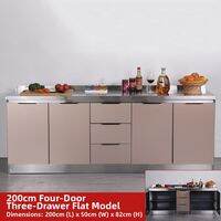 QIUZHISE | Durable Stainless Steel Kitchen Cabinet Easy Installation