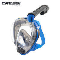 Cressi Komodo Seluruh Wajah ดำน้ำหน้ากากดำน้ำตื้น ° CO2ซิลิโคนที่ปลอดภัยสายรัดยางยืดดำน้ำได้