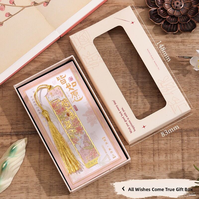 Elegant Metal Carved Bookmarks Premium Quality Classical Style Cultural Creative Gift for Teachers Suitable for Business Orders