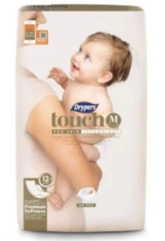 Drypers Touch Premium Diaper Tape S44/M40/L34