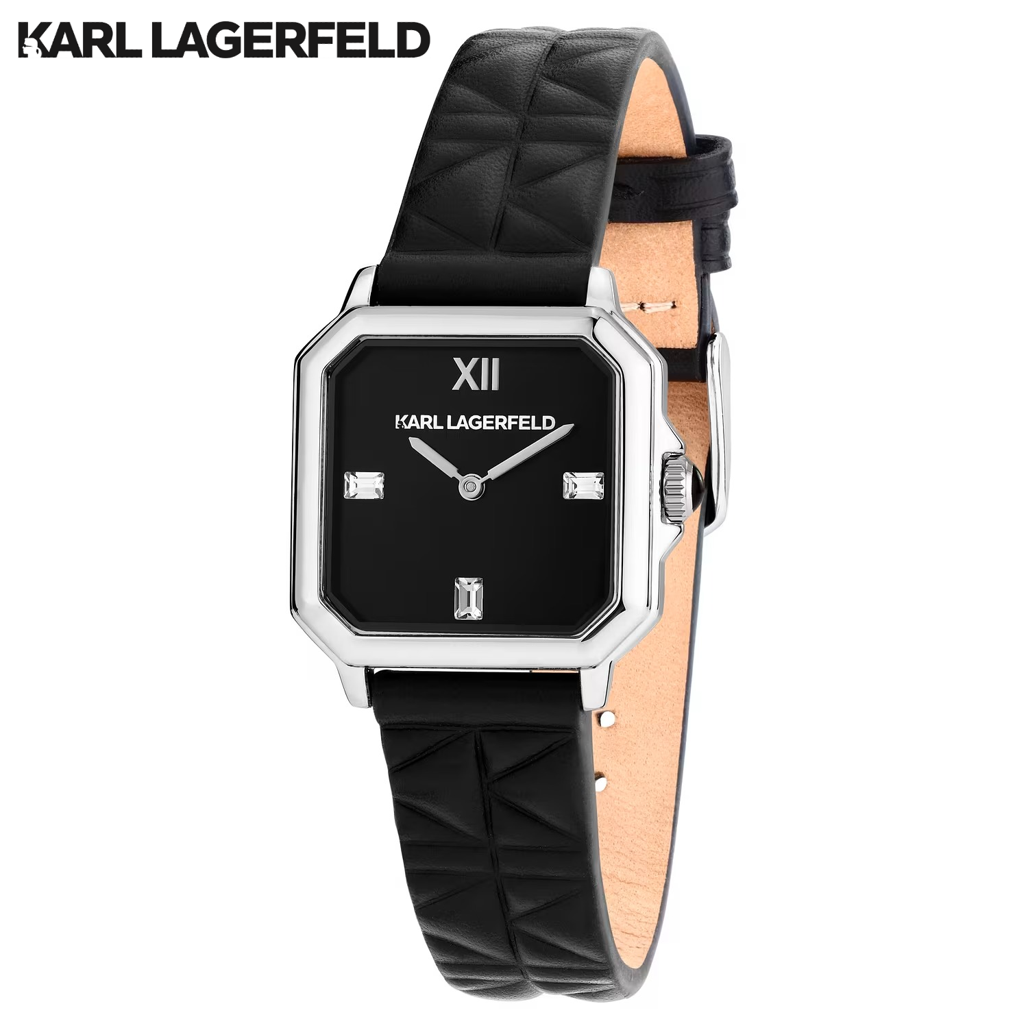 KARL LAGERFELD SQUARE CLASSICS Women's Leather Quartz Watch ราคา 9,361 บาท*ส่งฟรี