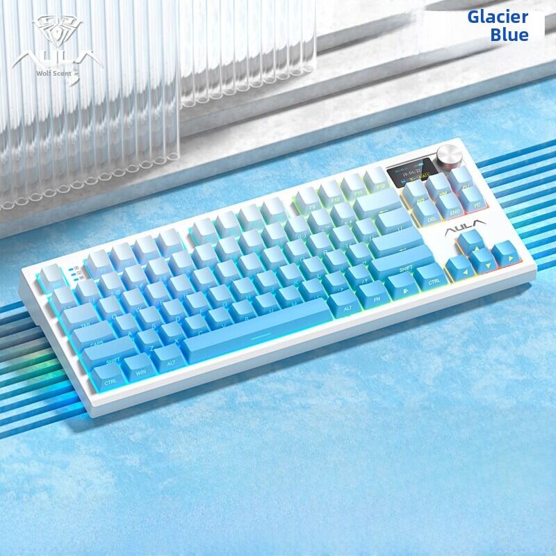 Aula Wolf Spider S87Pro Wireless Mechanical Keyboard Customizable Gaming Office Universal Bluetooth Computer Esports Keyboard. 