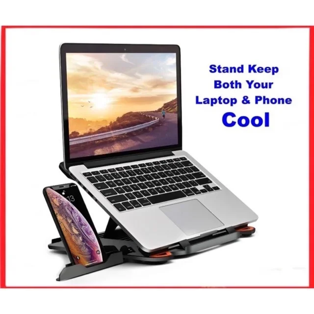 ICE COOREL E5 Laptop Cooler Notebook Cooling Pad 8 Gear Stand Lift Bracket foldable