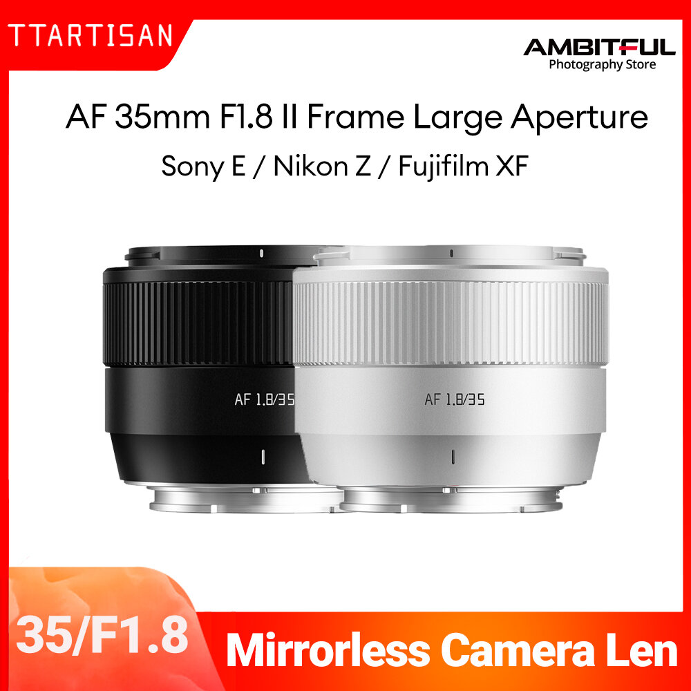 เลนส์กล้อง เลนส์ถ่ายภาพคุณภาพสูง AMBITFUL TTArtisan AF 35 มม.F1.8 II APS-C กรอบเลนส์รูรับแสงขนาดใหญ่สำหรับกล้องถ่ายภาพบุคคลด้วย Fuji XT30 SONY E a7RIII Nikon ZFC