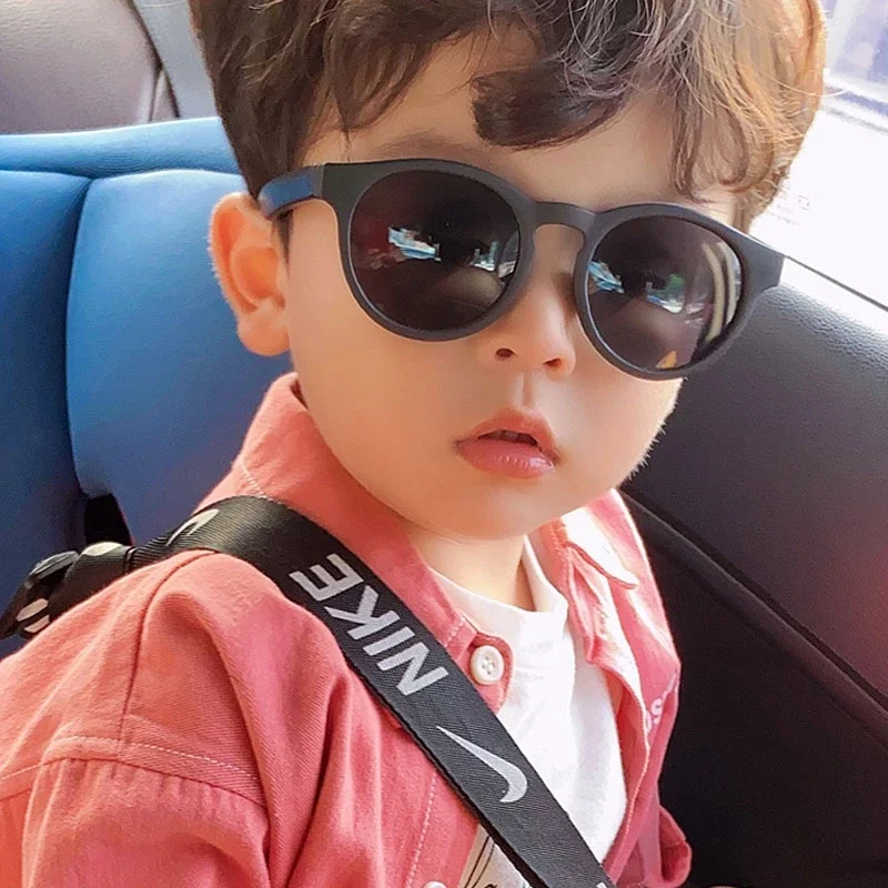 Boys' Silicone Sunglasses Children's Flexible Summer Sun-Resistant Sunglasses Baby Sun Polarized Fashion Glasses
