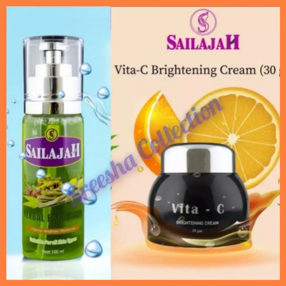 Sailajah Herbal Face Wash + Vita C Brightening Cream + Free Sailajah Perfume