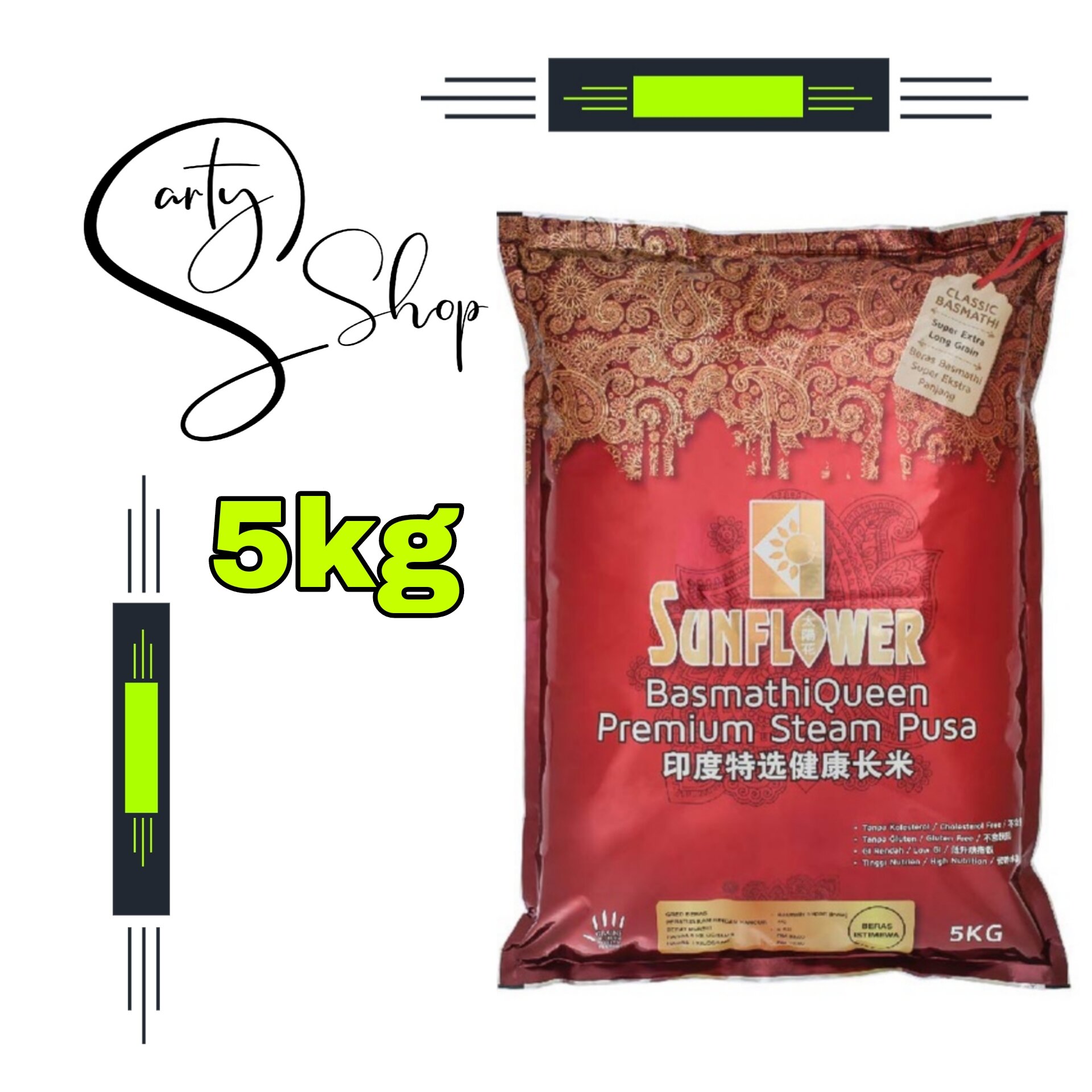Sunflower Basmathi Queen Premium basmati Rice 5KG Lazada