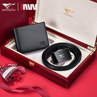 SEPTWOLVES | New Genuine Leather Wallet for Men Fashionable Simple Student Korean Style