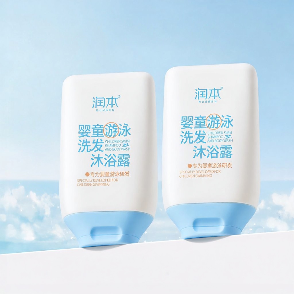 RUNBEN | Chlorine Removal 3 in 1 Childrens Shampoo and Body Wash