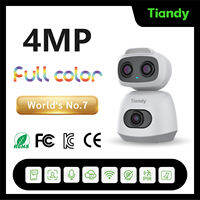 Tiandy 12MP Triple-Lens Camera Wireless Security CCTV Human & Face & Cry & Pet & Virtual Fence Detection 2-Way Audio Pricate Mode SD card not included Cloud Storage