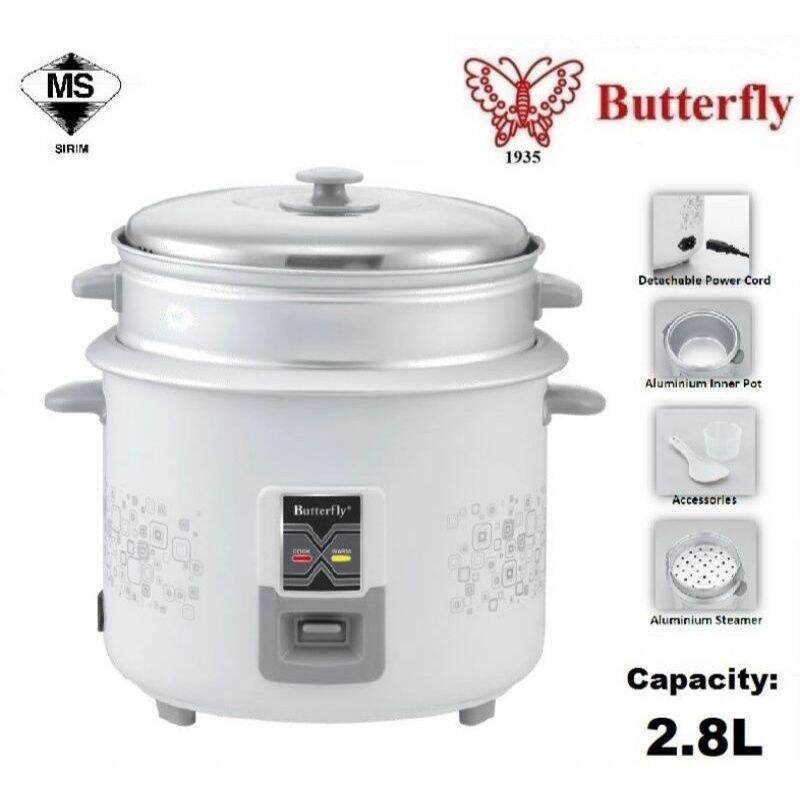 Butterfly Jar Rice cooker /Steamer Rice Cooker/1.5/1.8/2.8Liter/ Periuk