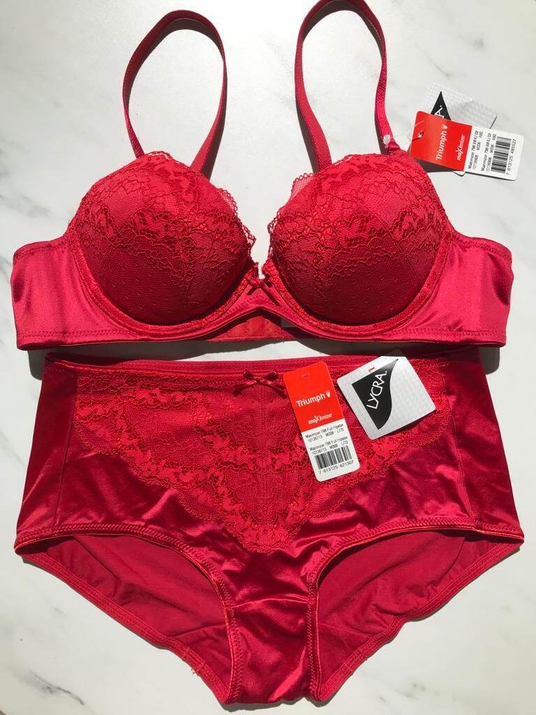 Brand new】Triumph Maximizer Wired Push Up Bra 【A75】(Red - Light  Combination), Women's Fashion, New Undergarments & Loungewear on Carousell