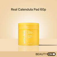 [APRILSKIN] Real Calendula Hyaluronic Toner Pad 60pcs | Low-pH Hydrating & Soothing Skincare