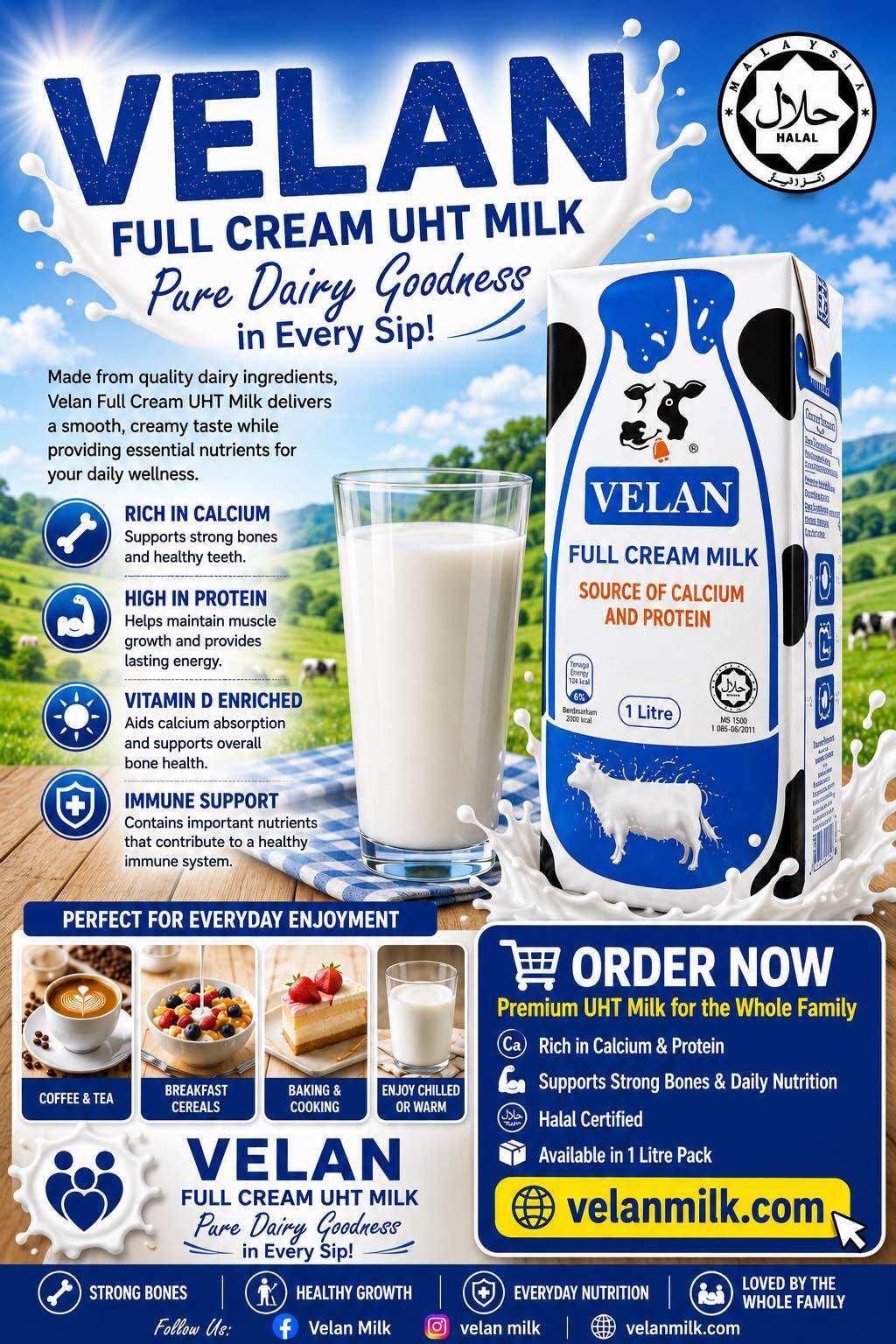 Velan Full Cream Milk (1l)