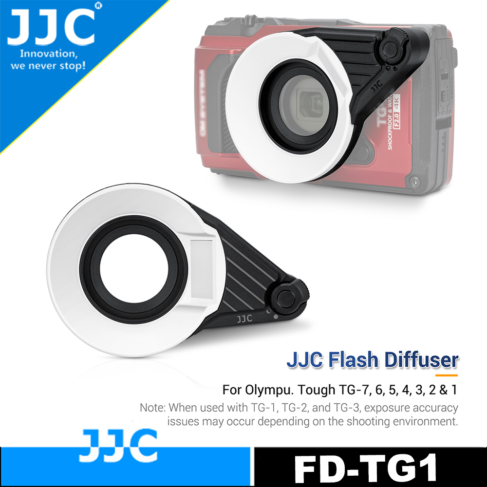 JJC LEDライトガイドリング Olympus Tough TG-7 TG7 TG-6 TG6 TG-5 TG5
