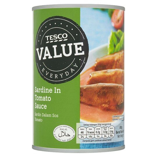 Tesco Everyday Value Sardine in Tomato Sauce 410g Lazada