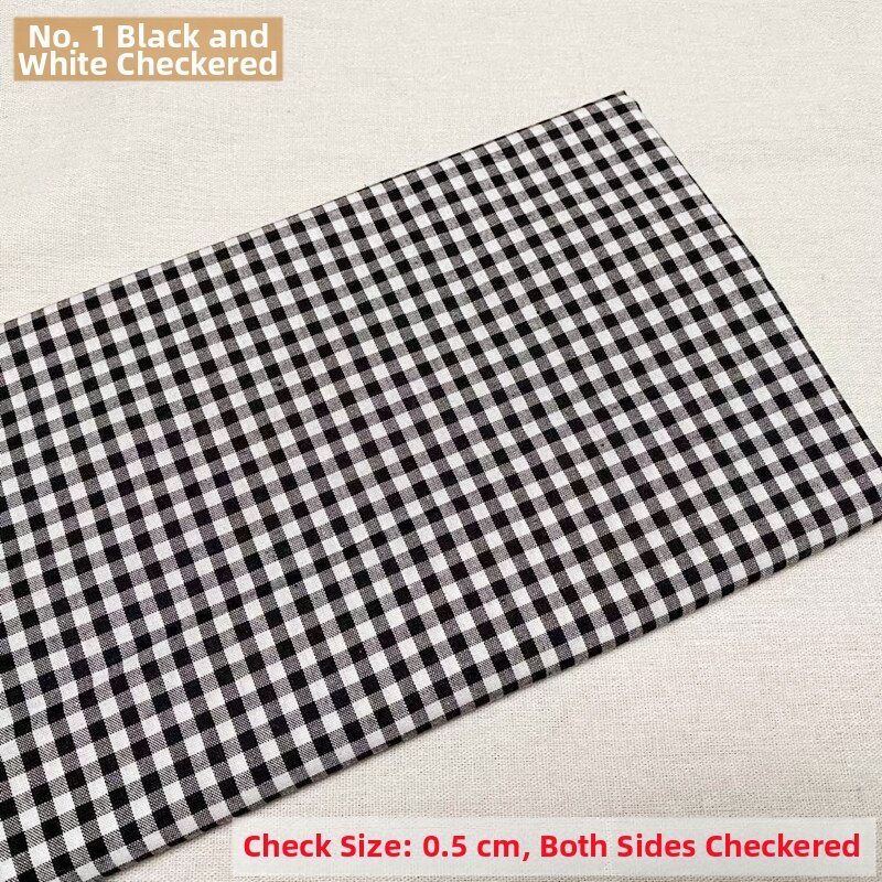 Cotton Gingham Fabric Black And White Red And White Checks