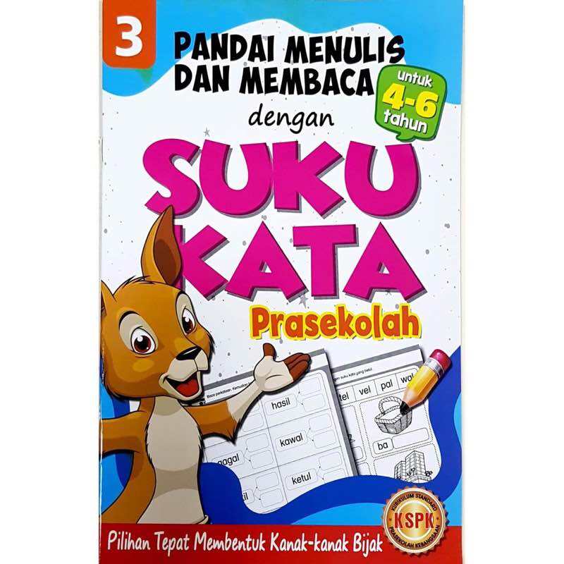 (Set of 4)Siri Pandai Menulis dan Membaca Dengan Suku Kata 4 5 6 Tahun ...