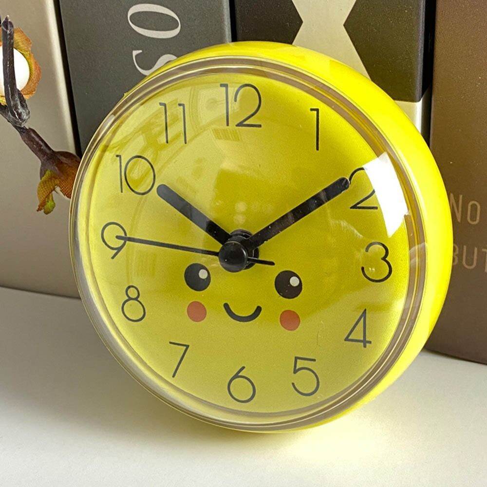 ABS Waterproof Shower Clocks Battery Powered 3D Mini Sucker Minimalist Clocks Wall Watch Wall Clock Home Decor