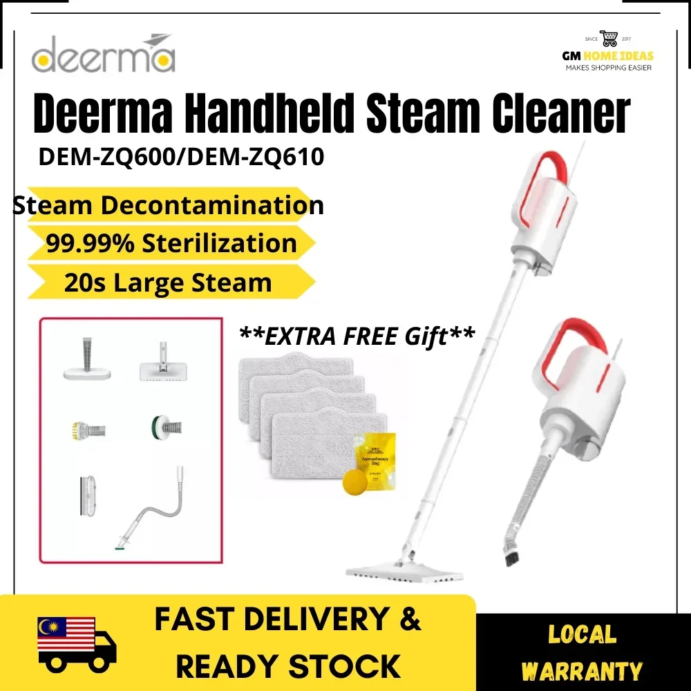 🔥【RDY STK+FREE GIFT】Deerma DEM ZQ600 / ZQ610 Home Multi-function Steam Steamer Cleaner Mijia Youpin Xiaomi