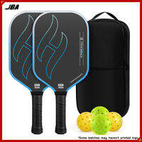 JBA Pickleball Paddles Set 16MM T700 Carbon Fiber Matte Finish Surface Larger Sweet Spot PP Honeycomb Core Optimized Arc Anti Slip Precise Control For all Levels