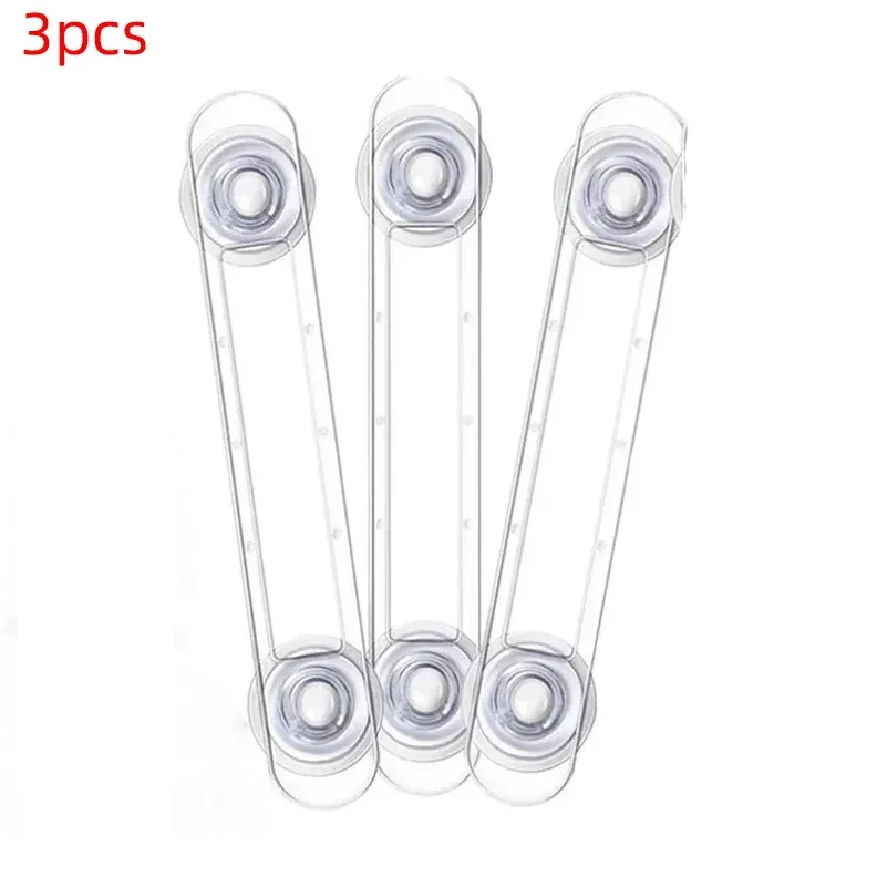 3/5pcs Child Safety Lock Multi-functional Baby Drawer Refrigerator Lock Transparent Anti-Opening Soft Strap Safety Lock