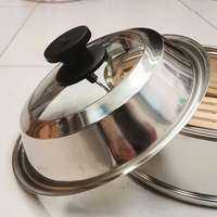Stainless Steel Thickened High Pot Lid 26CM 28cm 32cm Visible Home Use Stir-Fry Pot Steamer Lid with Lid Kitchen Cooking Utensils