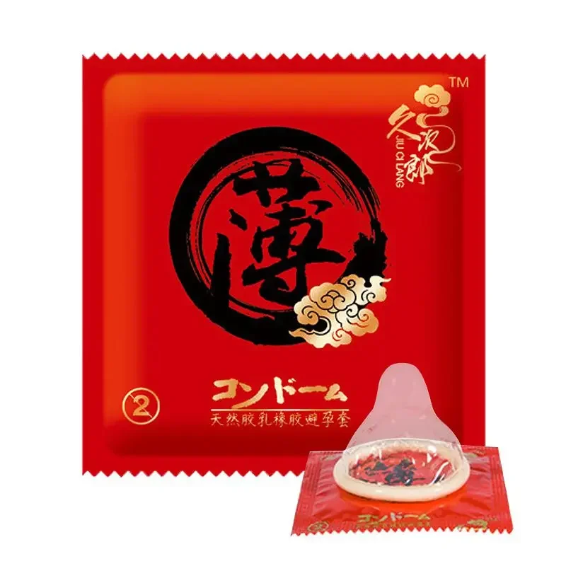 Orignal JiuCiLang Condom Kondom Personage 002 Ultra Thin Latex 安全套 避孕套 Sex Toys 1pc - Private Package