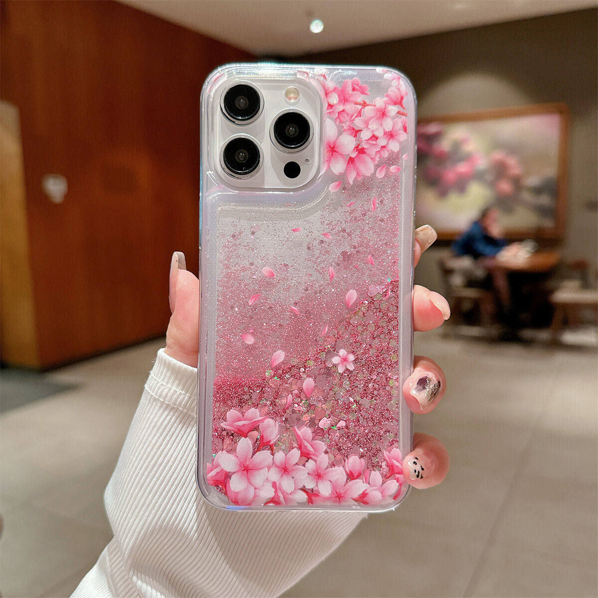 Blumen Handyhülle Für Iphone Mit Rosa Pfirsichblüten Design_voghion.com