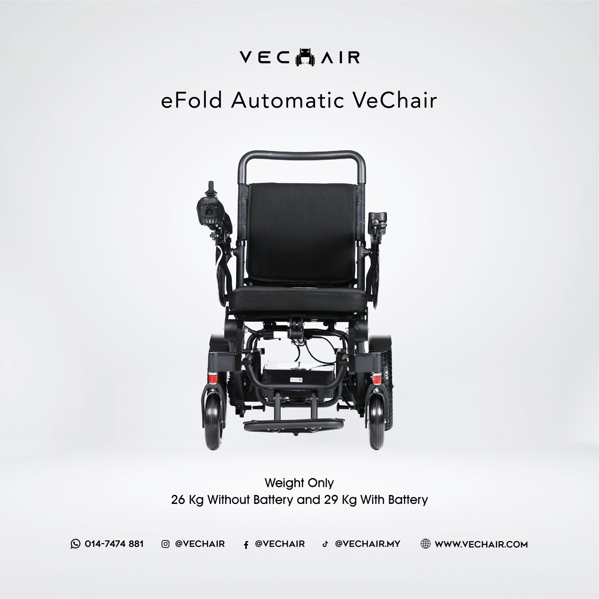 Electric Wheelchair eFold Automatic VeChair Lazada