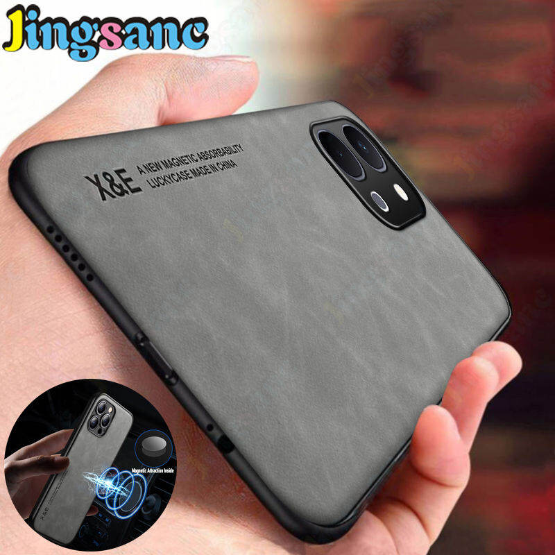 Jingsanc For iQOO Z11X Phone Case Luxury Sheepskin Leather With Attraction Inside Light and Thin Casing All-inclusive lens Shockproof Back Cover A28-1