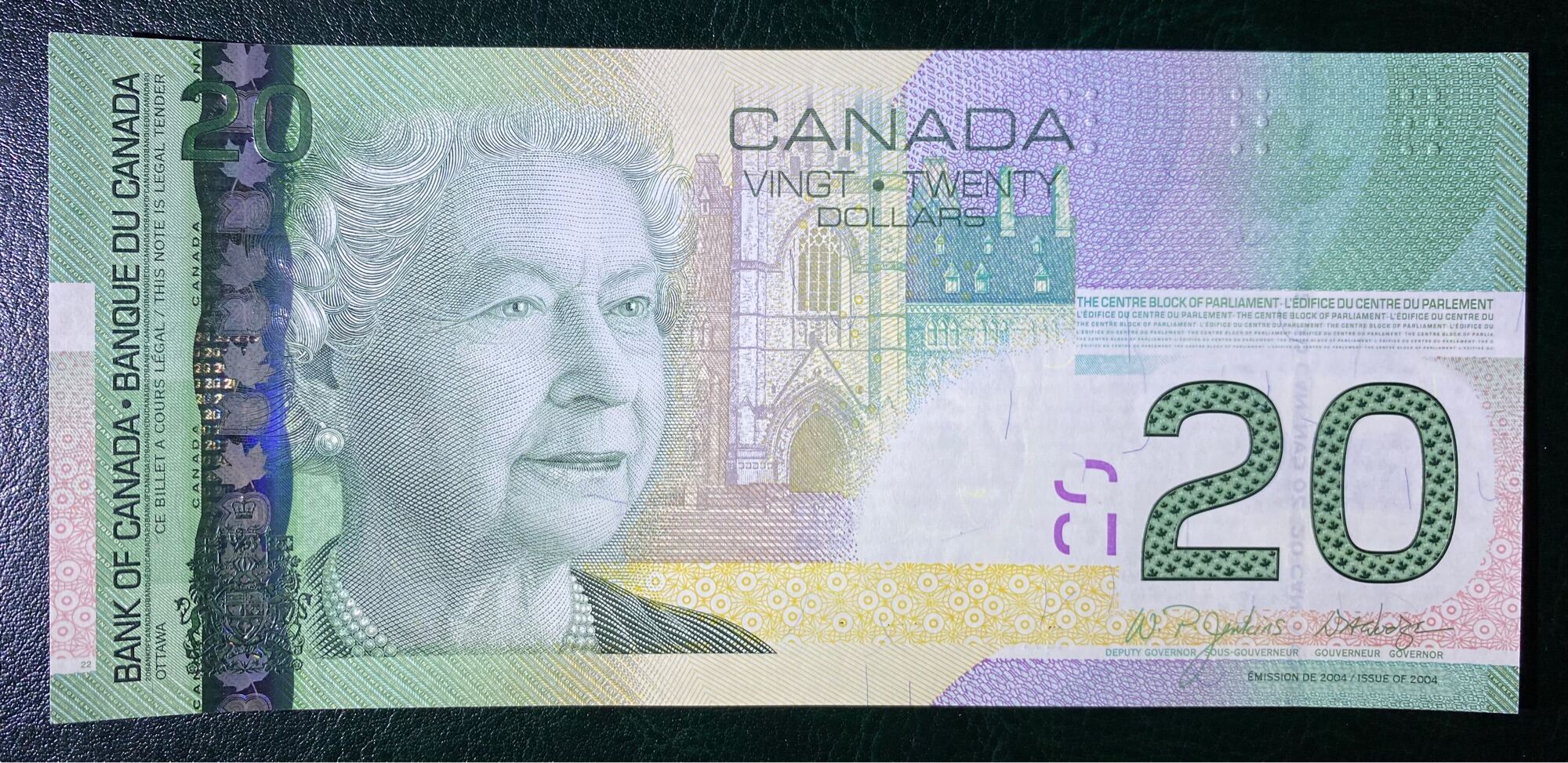 第一届世界最佳钞票奖 1st Series Ibns Banknote Of The Year 2004 - Canada Twenty 