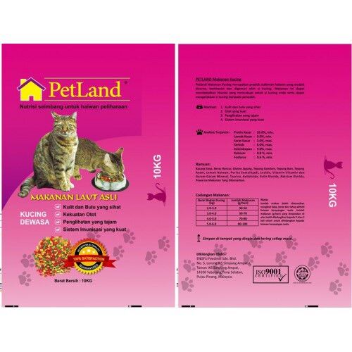 Petland Cat Food 10KG (Makanan Laut Asli) (New Stock) Lazada