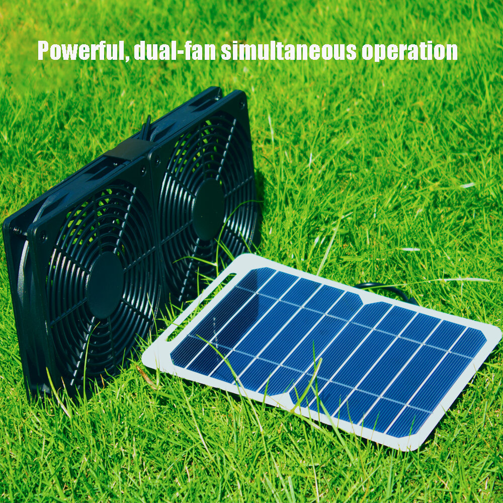 10W 6V Solar Exhaust Fan 4 Inch Mini Ventilator Solar Panel Powered Fan ...