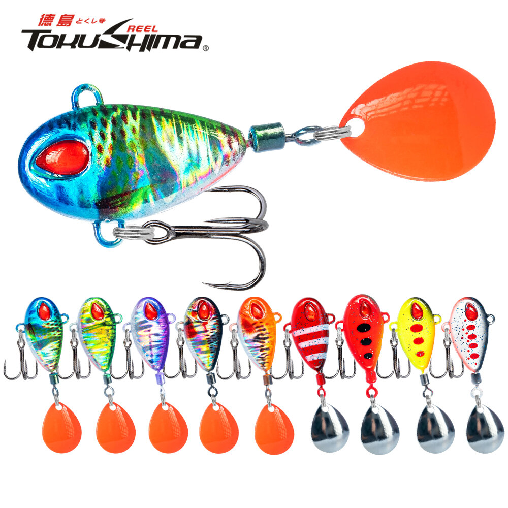 VIB Fishing Lure with Spinner Spoon 3.5g-21g Sinking Blade Bait Artificial Hard Bait Long Cast ราคา 37 บาท*ส่งฟรี