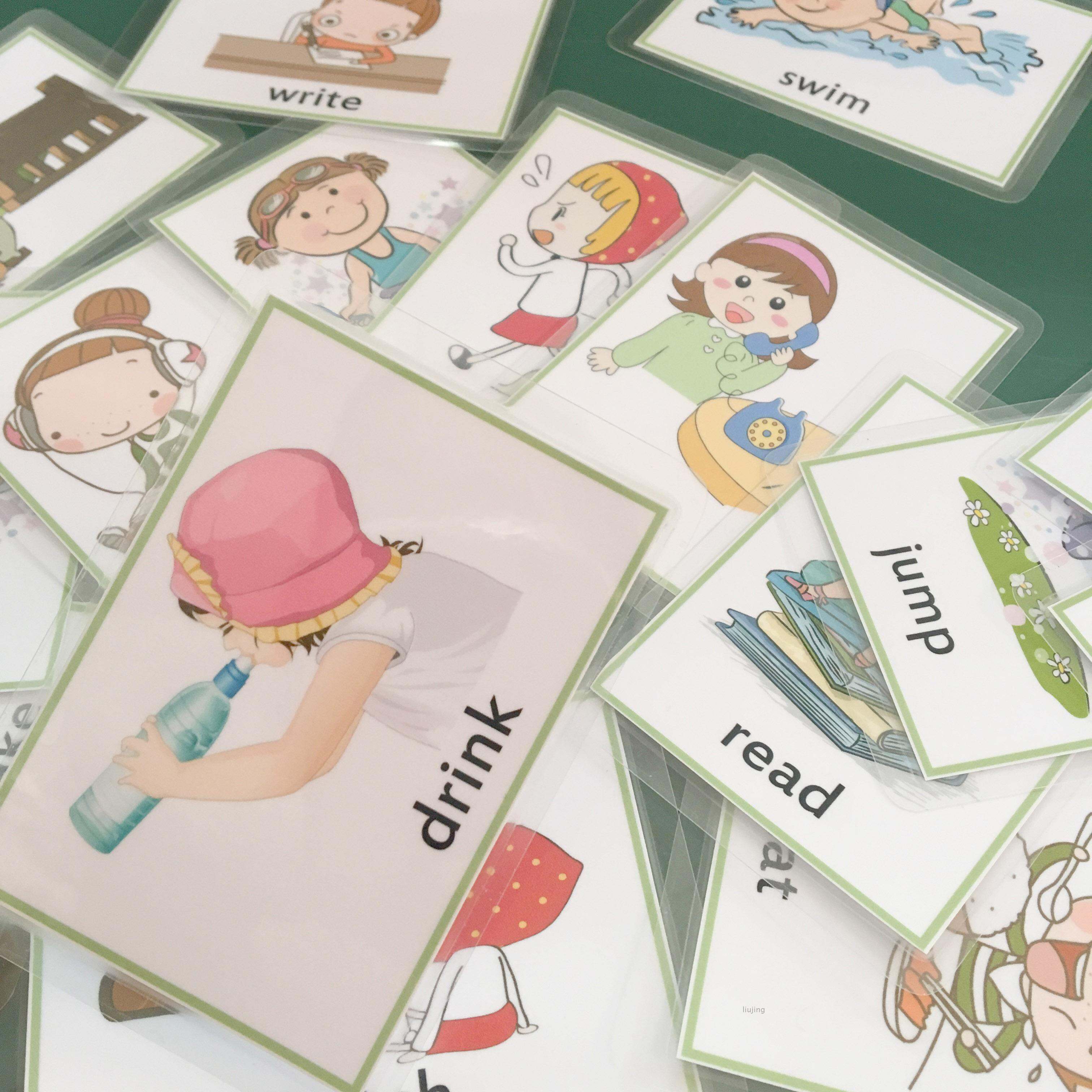 Verb TearProof Plastic Seal Early Childhood Education English Reading