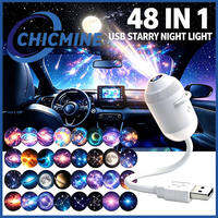 Chicmine USB Projector Lamp Starry Sky Night Light with Clear Image And Adjustable Brightness Touch Control 2-in-1 Night Light And Star Projector for Home Travel