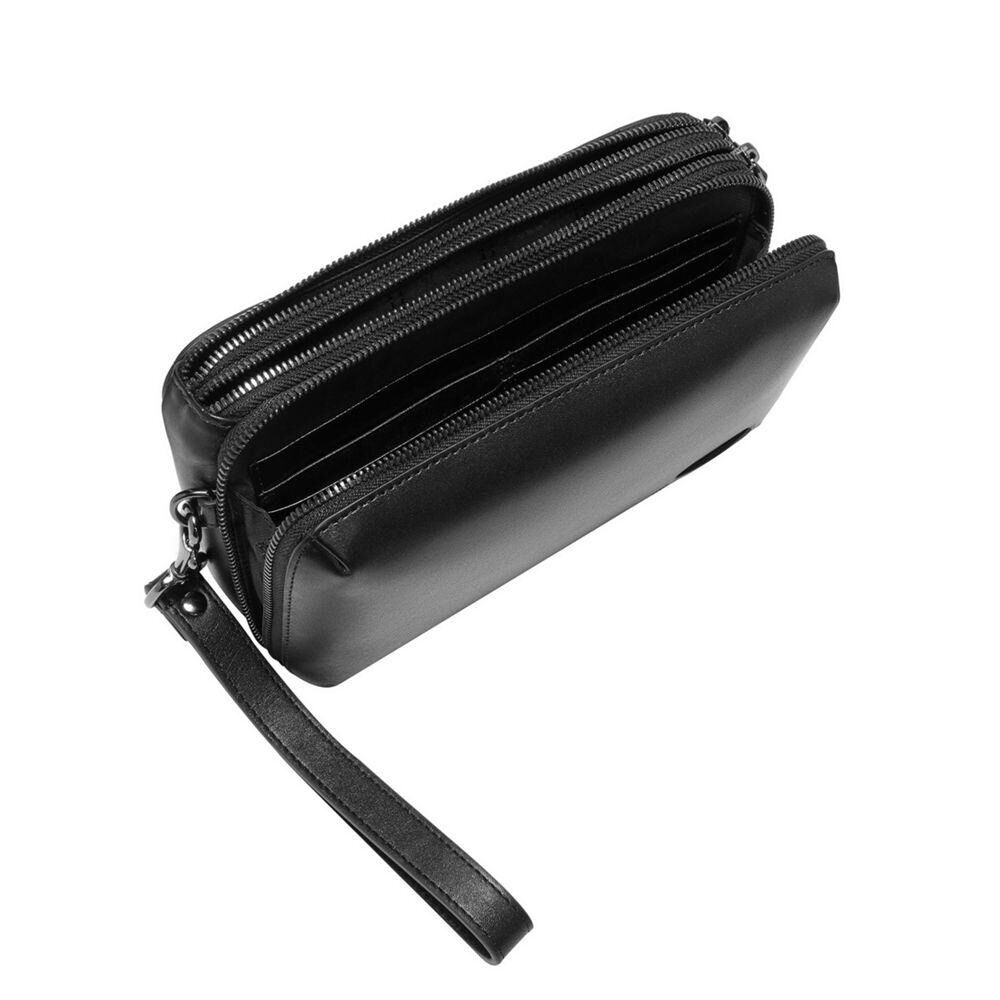 tumi triple zip clutch
