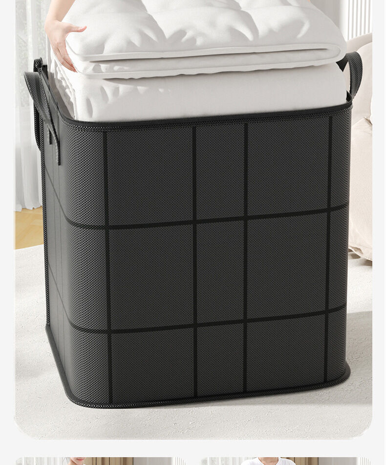 Extra Large Woven Storage Bag For Quilts And Bedroom Organisation_voghion.com