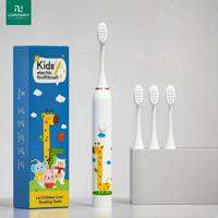 （IN STOCK) LORDWEY | Childrens Electric Toothbrush USB Charging Cartoon Soft Bristle Brush Replaceable Toothbrush Head Music Type Automatic Toothcleaner Child Gift IPX7 Waterproof Grade