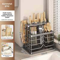 WEIMEIYUAN | Multi-Function Kitchen Storage Rack with Knife Holder Chopstick Holder and Cutting Board