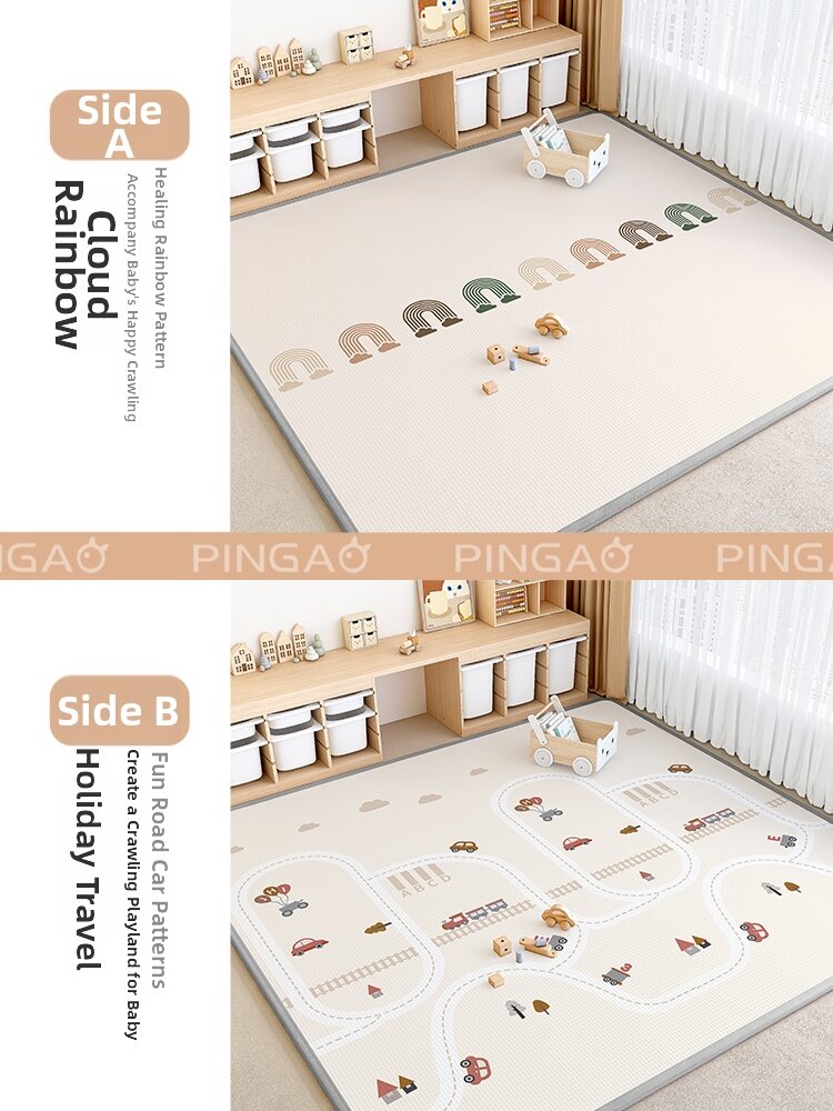 PINGAO | Non-Toxic Safe Thick Baby Crawl Mat