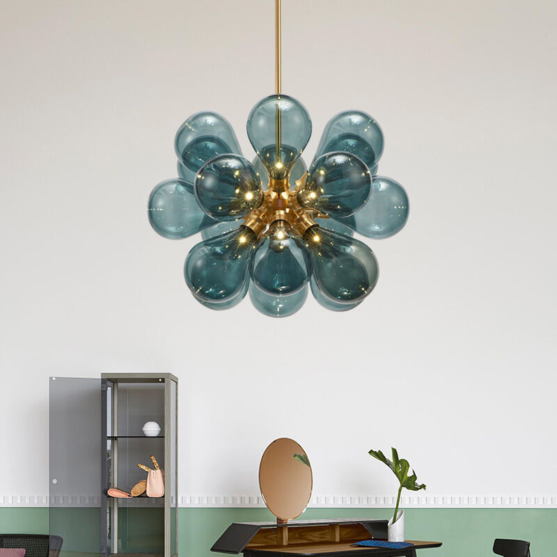 Nordic Minimalist Art Glass Ball Pendant Light for Bedroom Model Room Restaurant French Magic Bean Balloon Bubble Decor Lamp ราคา 9,411 บาท*ส่งฟรี