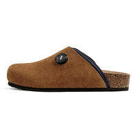 MADEN | Vintage Style Soft Cork Thick Soled Mule Shoes
