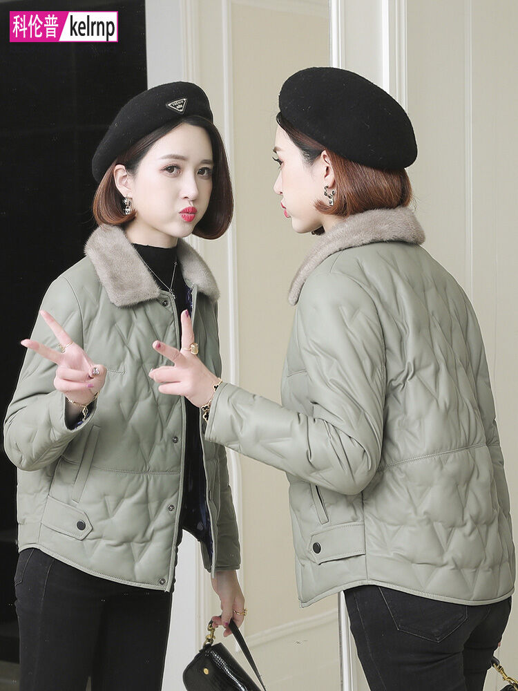 Short New Winter Down Jacket for Petite Women with Mink Fur Collar Harga  1,021 Ringgit*Penghantaran Percuma