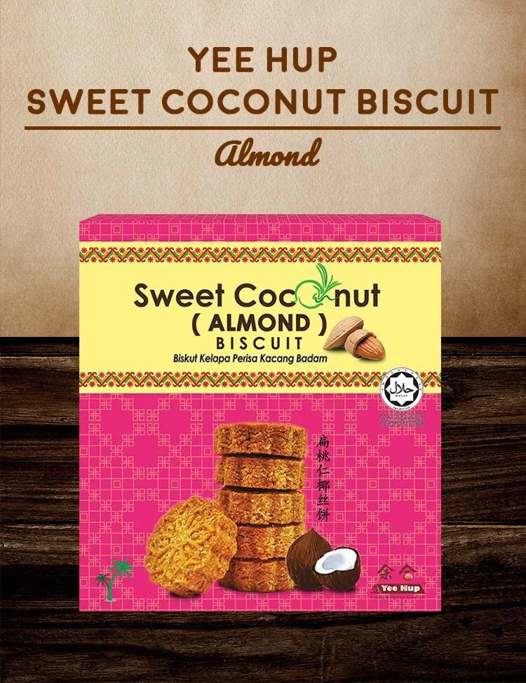 IPOH FOOD - YEE HUP SWEET COCONUT ALMOND BISCUIT ( HALAL ) - 170gm x 3 packs