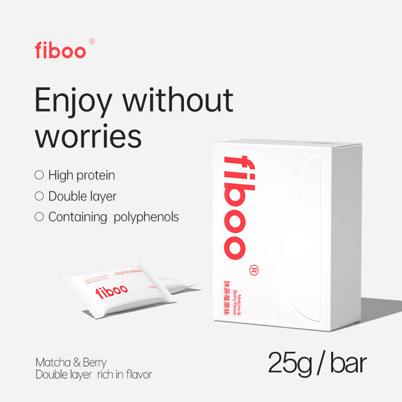 Fiboo Protein Bar Meal Replacement No Sugar 25g x 5/6. 