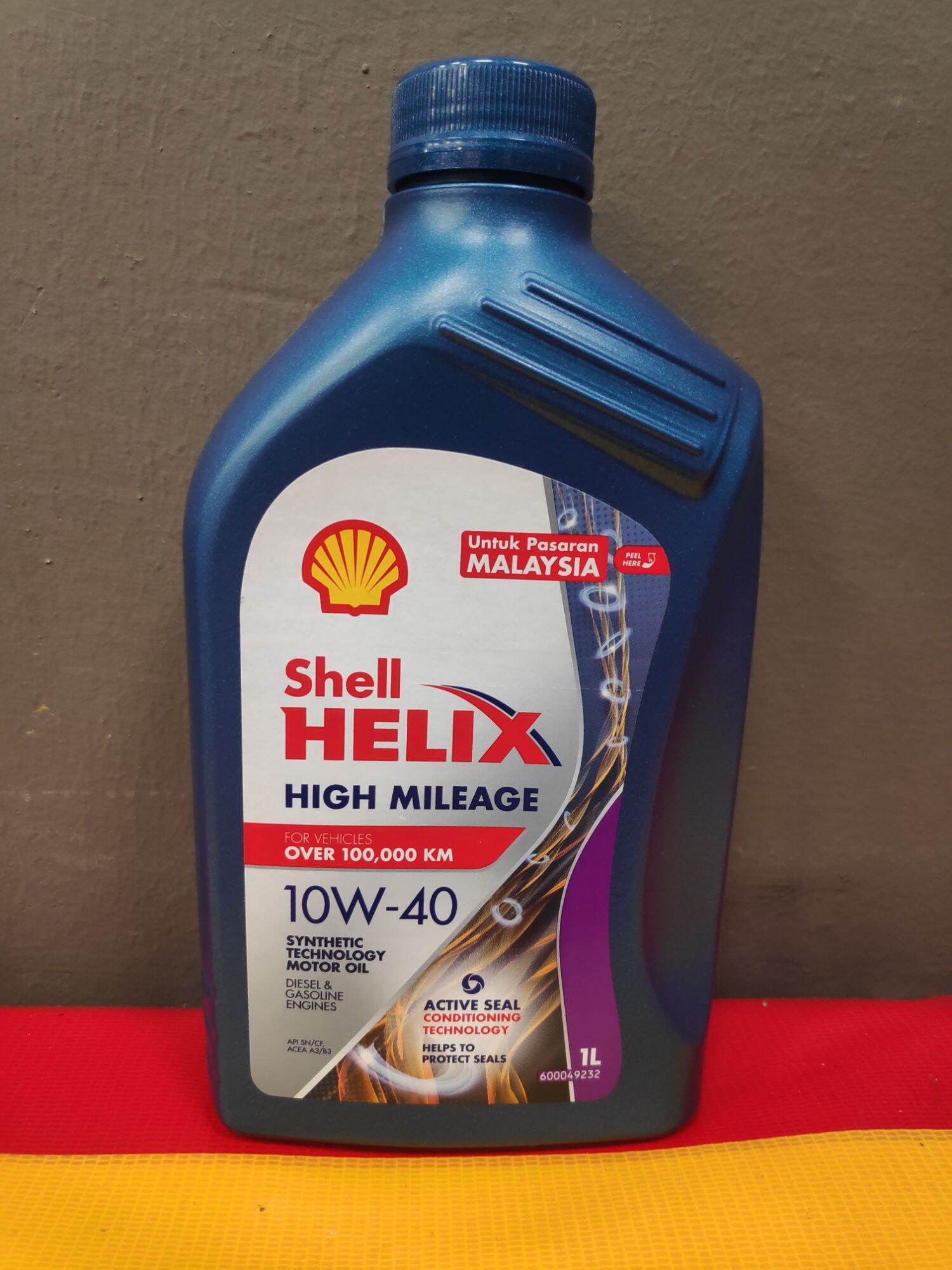 Shell Lubricant Oil Minyak Hitam Kereta Helix High Mileage 10W-40 1L
