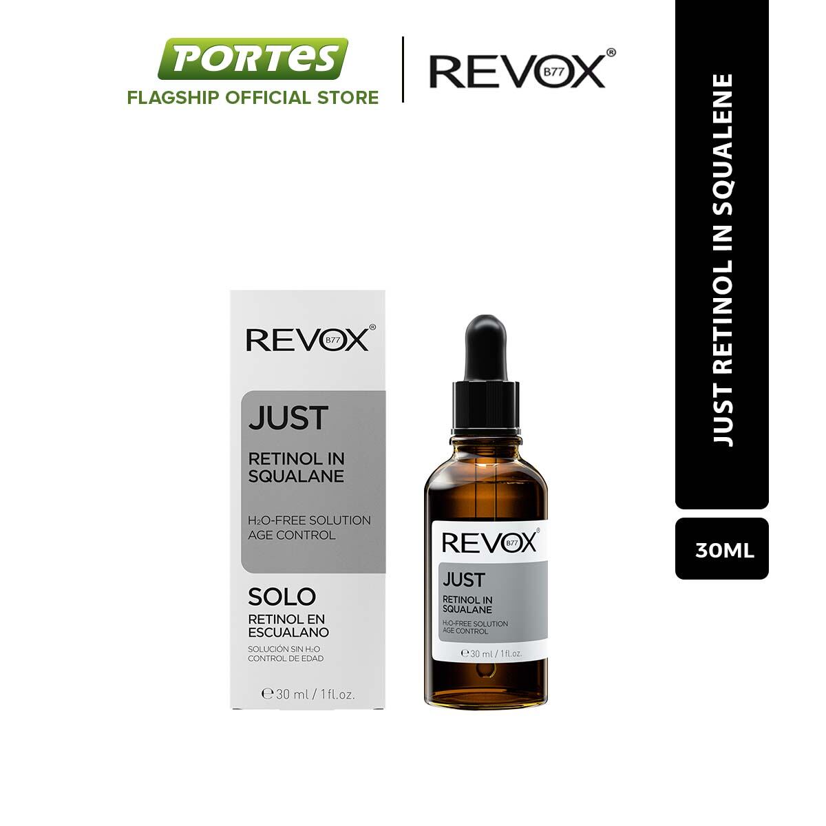 REVOX B77 JUST Retinol In Squalane H20Free Solution Age Control (30ml